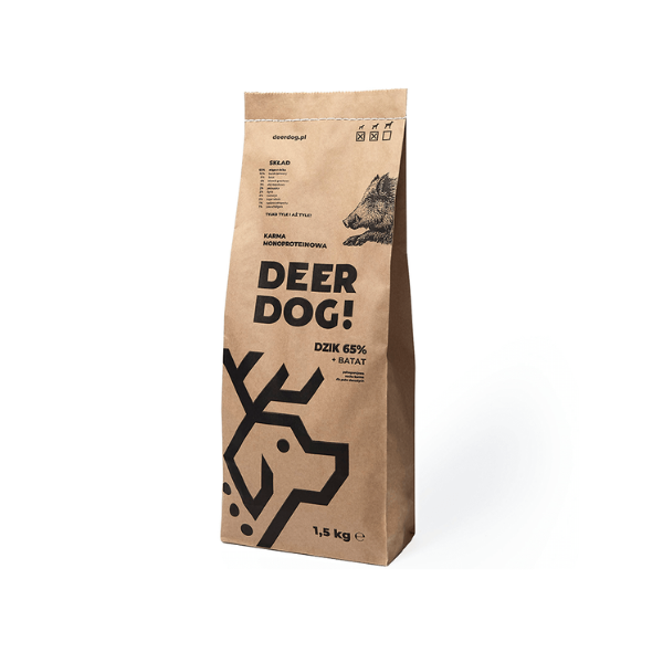 DEER DOG Dzik z batatem - karma sucha monoproteinowa dla małych i średnich psów .png