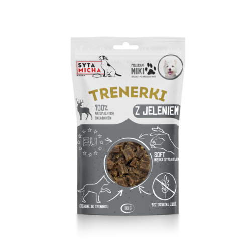 SYTA MICHA Trenerki z jeleniem - przysmaki dla psa - 80 g.png