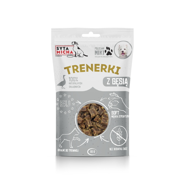 SYTA MICHA Trenerki z gęsią - przysmaki dla psa - 80 g.png