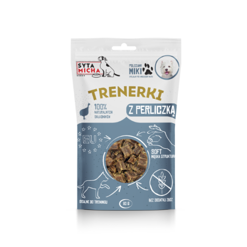 SYTA MICHA Trenerki z perliczką - przysmaki dla psa - 80 g.png
