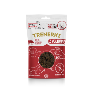 SYTA MICHA Trenerki z wołowiną - przysmaki dla psa - 80 g