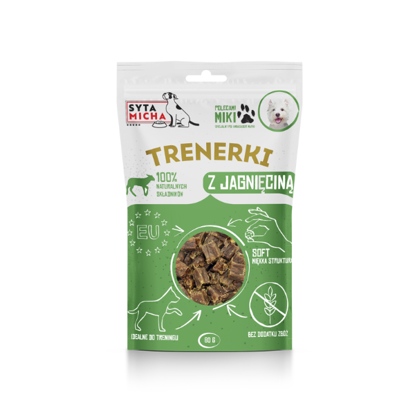 SYTA MICHA Trenerki z jagnięciną - przysmaki dla psa - 80 g.png