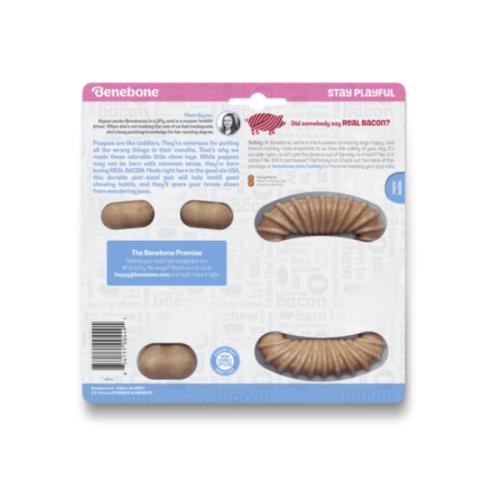 Zabawki - zestaw 2 gryzaków Benebone PUPPY Dental ChewWishbone dla szczeniąt - smak bekonu (2).png
