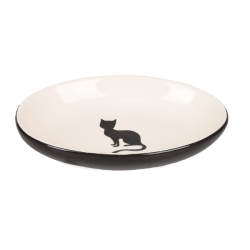 FLAMINGO Talerzyk ceramiczny NALA dla kota - czarny  (1).png