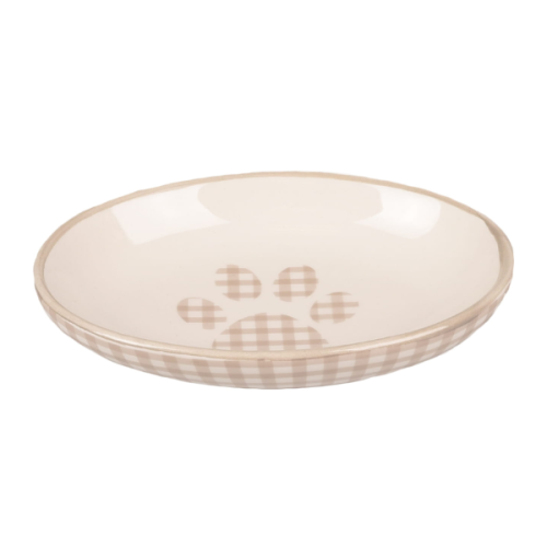 FLAMINGO Talerzyk ceramiczny MYLO dla kota - beżowy (2).png