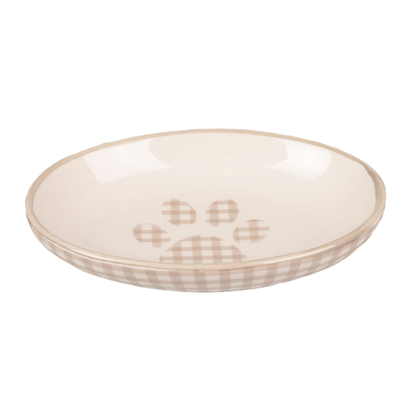 FLAMINGO Talerzyk ceramiczny MYLO dla kota - beżowy (2).png