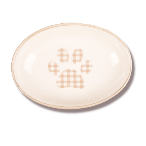 FLAMINGO Talerzyk ceramiczny MYLO dla kota - beżowy (1).png