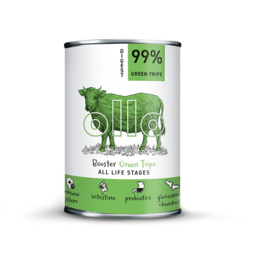OLLO Zielone żwacze - karma mokra BOOSTER DIGEST dla psa - 400 g (1).png