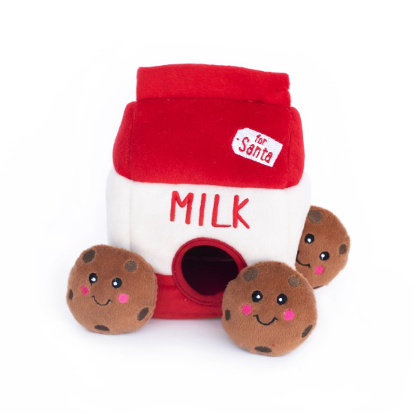 ZIPPYPAWS ZABAWKA PLUSZOWA DLA PSÓW  - NORKA ŚWIĄTECZNE MLEKO Z  CIASTECZKAMI.png