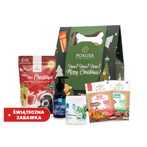 POKUSA Zestaw świąteczny "Wesołych Świąt!" dla szczeniąt .png