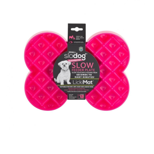 LICKIMAT Miska spowalniająca jedzenie dla małych psów SMALL SLODOG® - kolor różowy (1).png