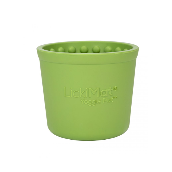LICKIMAT Miska - garnuszek spowalniający jedzenie dla psów YOGGIE POT - kolor  zielony (3).png