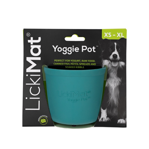 LICKIMAT Miska - garnuszek spowalniający jedzenie dla psów YOGGIE POT - kolor turkusowy (4).png