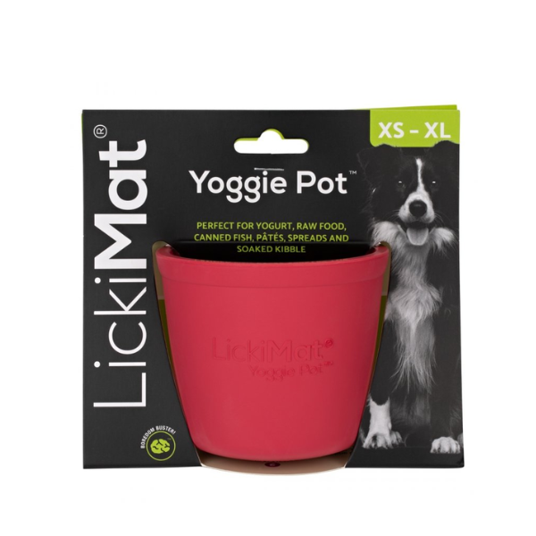 LICKIMAT Miska - garnuszek spowalniający jedzenie dla psów YOGGIE POT- kolor różowy (3).png