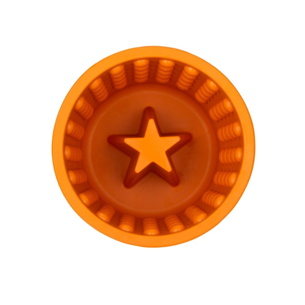 LICKIMAT Miska - garnuszek spowalniający jedzenie dla psów YOGGIE POT - kolor pomarańczowy (2).png