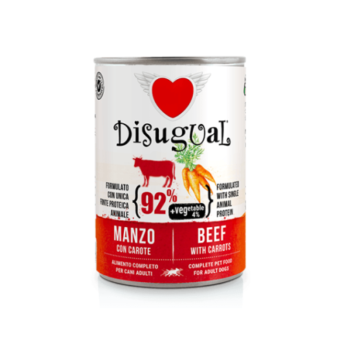 DISUGUAL Karma mokra monobiałkowa z wołowiną i marchewką dla psów - 400 g (1).png