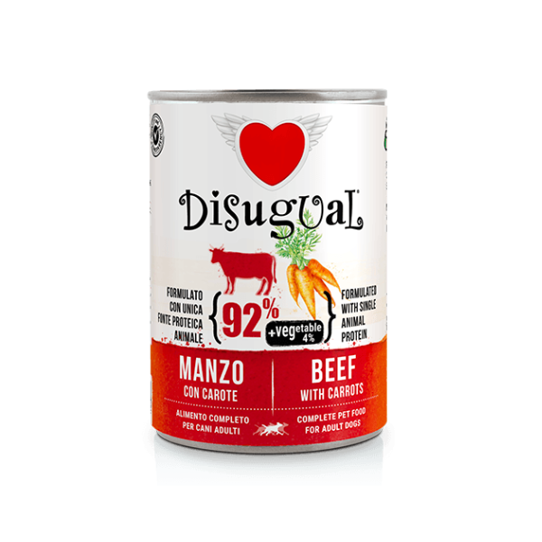 DISUGUAL Karma mokra monobiałkowa z wołowiną i marchewką dla psów - 400 g (1).png