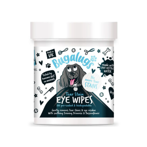 BUGALUGS Biodegradowalne waciki do czyszczenia okolic oczu psa Tear Stain Eye Wipes - 100 szt..png
