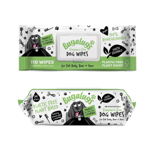 BUGALUGS Chusteczki nawilżane bezzapachowe  dla psa Fragrance Free dog Wipes  - 110 szt..png