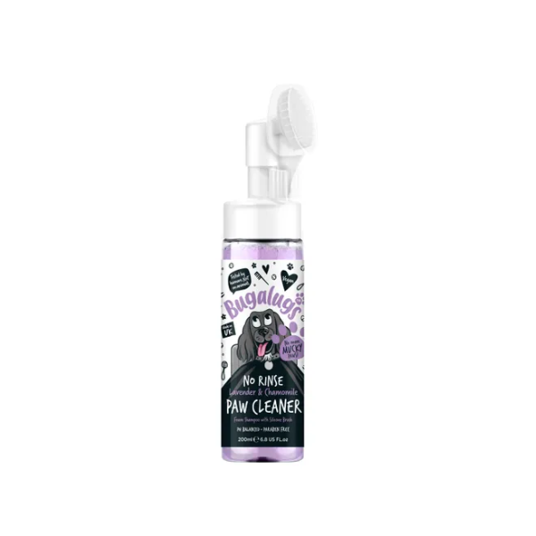 BUGALUGS  Pianka do czyszczenia łap psa - bez spłukiwania - lawenda z rumiankiem No Rinse Lavender &amp; Chamomile Paw Cleaner - 200 ml.png