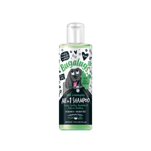 BUGALUGS Szampon z odżywką dla psów zmniejszający wypadanie sierści - 250 ml.png