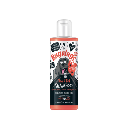 BUGALUGS Szampon dla psów  przeciw pchłom i kleszczom z olejkiem Neem Flea &amp; Tick Shampoo - 250 ml.png