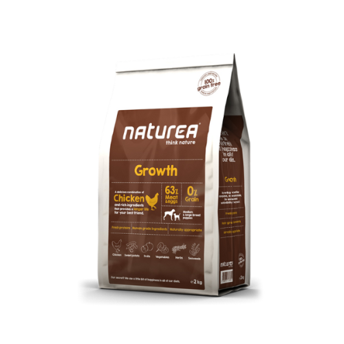 NATUREA GRAINFREE GROWTH CHICKEN  Karma bezzbożowa z kurczakiem dla szczeniąt średnich i dużych ras - 12 kg, (1).png
