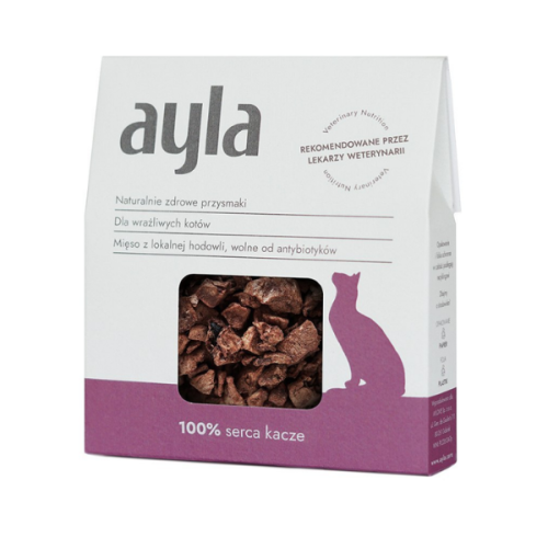 AYLA Serca kacze - liofilizowane przysmaki dla kota - 28 g.png