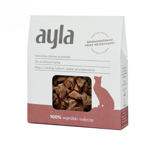 AYLA Wątróbki indycze - liofilizowane przysmaki dla kota - 28 g.png