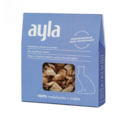 AYLA Medaliony z indyka - liofilizowane przysmaki dla kotów - 28 g.png