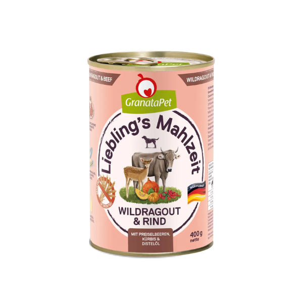 GRANATAPET Karma mokra bezzbożowa dla psa - dziczyzna i wołowina  - 800 g.png