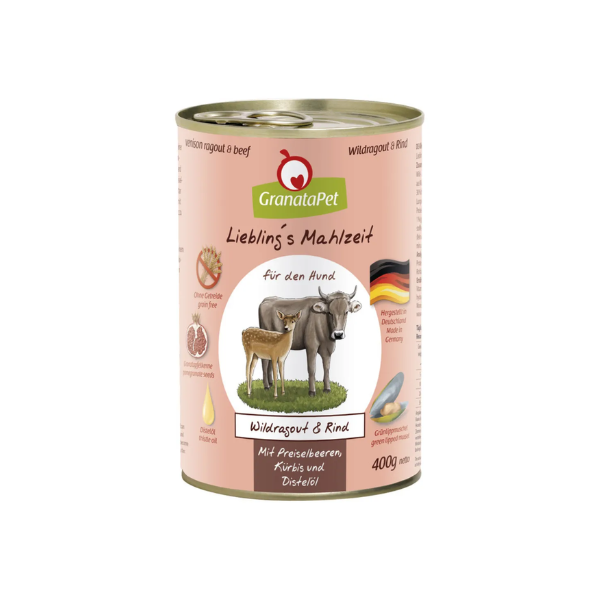 GRANATAPET Karma mokra bezzbożowa dla psa - dziczyzna i wołowina - 400 g.png
