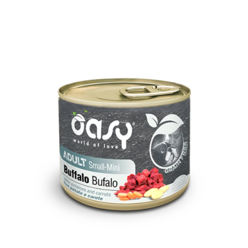 OASY GRAIN FREE ADULT SMALL MINI BUFFALO Karma uzupełniająca bezzbożowa z bawołu dla psów małych ras - 200 g.png