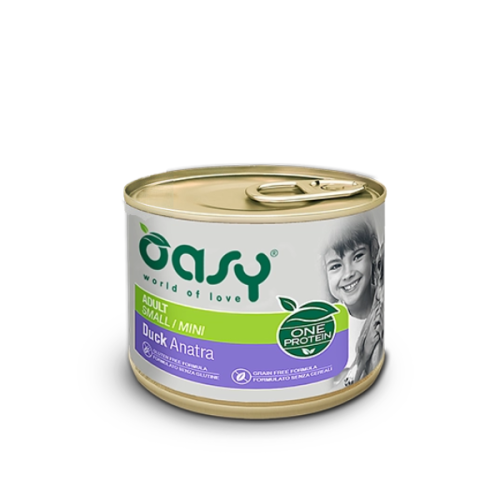 OASY ONE PROTEIN ADULT SMALL MINI DUCK Karma pełnoporcjowa z kaczką dla psów małych ras - 200 g.png