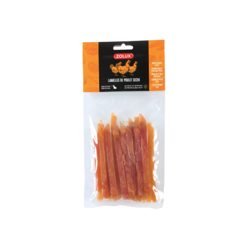 ZOLUX Paski z suszonego mięsa kurczaka - przysmak naturalny dla psów - 100 g.png