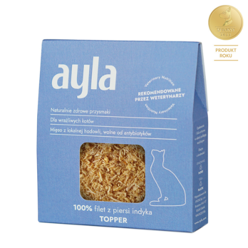 AYLA TOPPER Filet z piersi indyka - liofilizowana posypka dla kotów - 28 g  (1).png