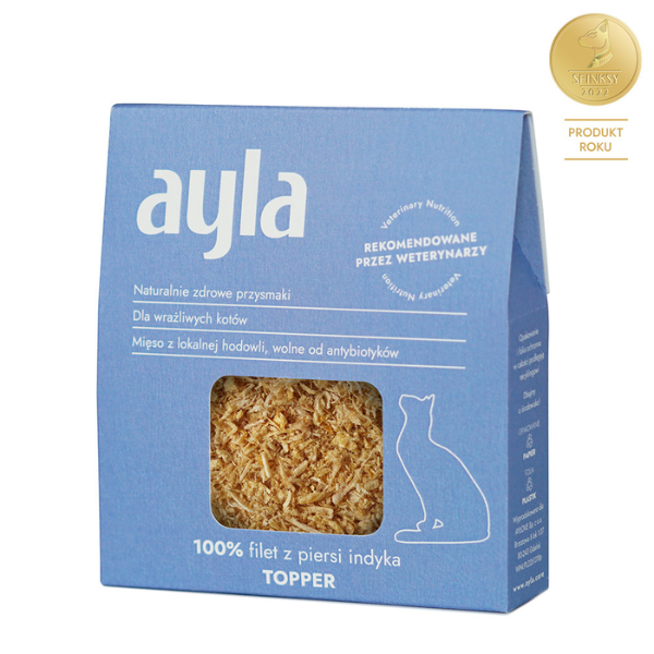 AYLA TOPPER Filet z piersi indyka - liofilizowana posypka dla kotów - 28 g  (1).png