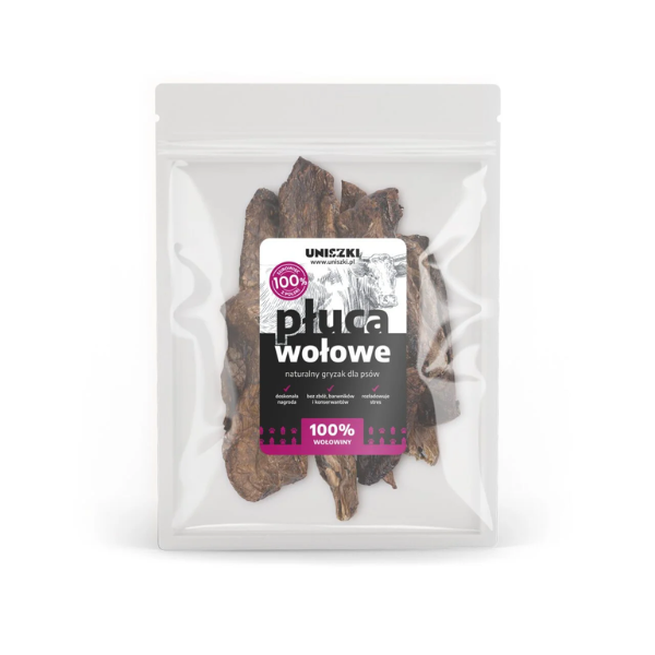 UNISZKI Płuca wołowe - naturalne gryzaki dla psa - 100g (1).png