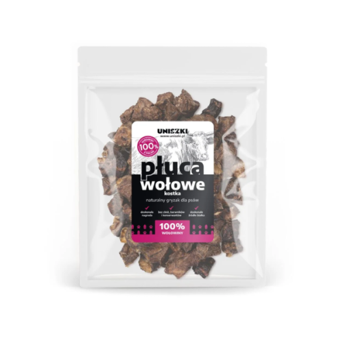 UNISZKI Płuca wołowe - kostka - naturalne gryzaki dla psa - 150 g (1).png