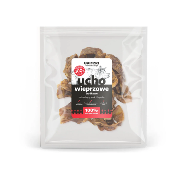 UNISZKI Ucho wieprzowe środkowe - naturalne gryzaki dla psów - 200g (2).png