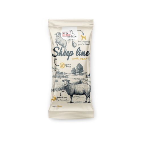 SYTA MICHA Kość do żucia Sheep Line Owca z gruszką dla psów - 12cm.png