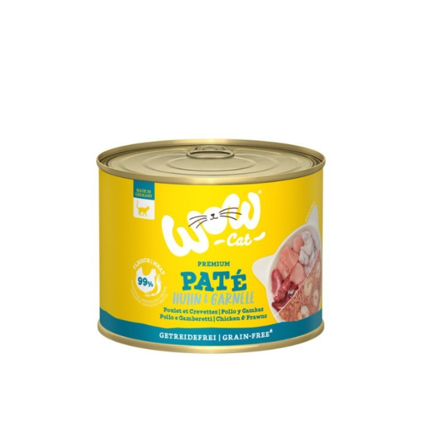 WOW CAT Karma pełnoporcjowa - kurczak z krewetkami dla dorosłych kotów - 200 g.png
