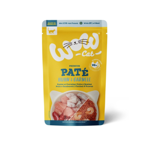 WOW CAT Karma pełnoporcjowa - kurczak z krewetkami dla dorosłych kotów - 125 g.png