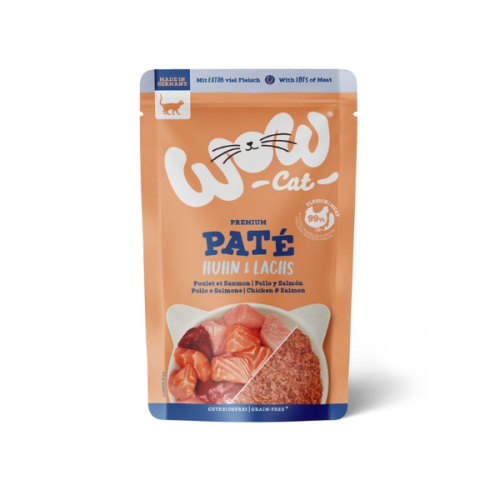 WOW CAT Karma pełnoporcjowa - kurczak z łososiem dla dorosłych kotów - 125 g.png