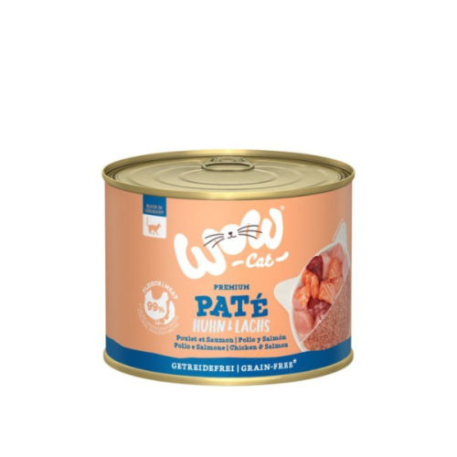 WOW CAT Karma pełnoporcjowa - kurczak z łososiem dla dorosłych kotów - 200 g.png