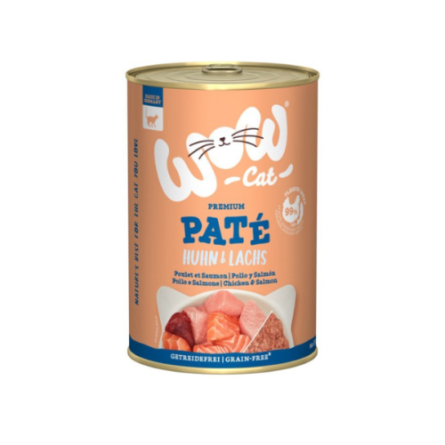 WOW CAT Karma pełnoporcjowa - kurczak z łososiem dla dorosłych kotów - 400 g.png