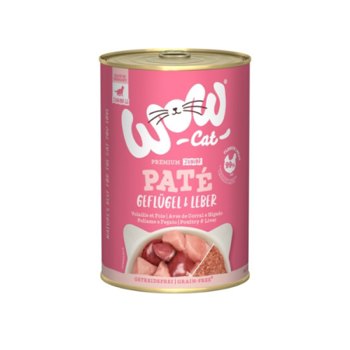 WOW CAT JUNIOR Karma pełnoporcjowa - drób z wątróbką dla kociąt - 400 g.png