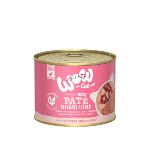 WOW CAT JUNIOR Karma pełnoporcjowa - drób z wątróbką dla kociąt -  200 g.png