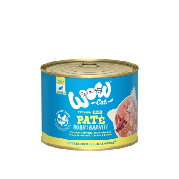 WOW CAT JUNIOR Karma pełnoporcjowa - kurczak z krewetkami dla kociąt - 200 g.png