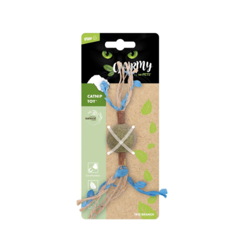 M-PETS Zabawka z kocimiętką CHARMY - BRANCH dla kota - kolor niebieski.png